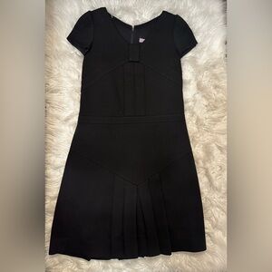 Black Structured Fit & Flare Dress – Cap Sleeves – Classic & Chic